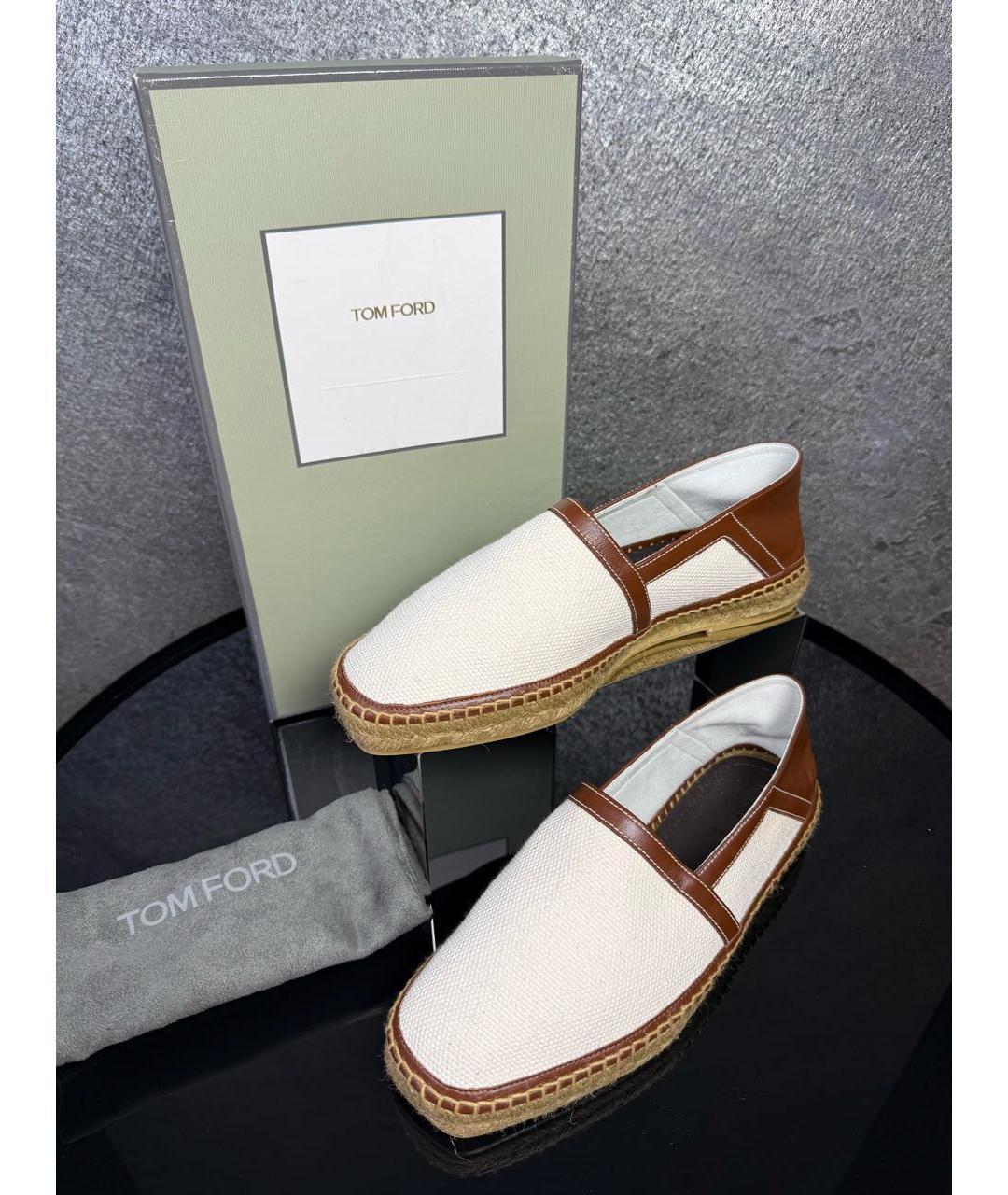 TOM FORD Белые текстильные эспадрильи, фото 5