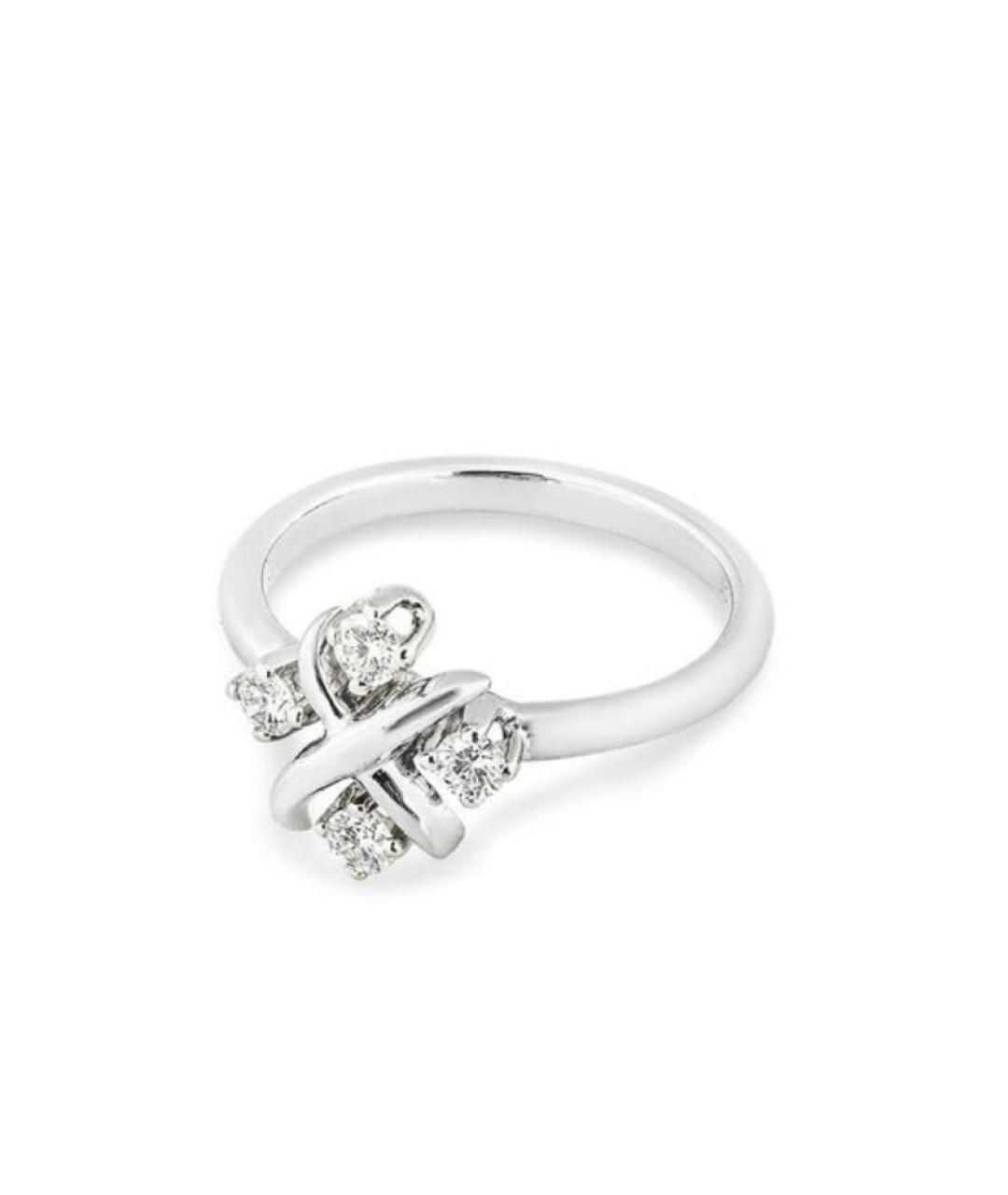 TIFFANY&CO Серебряное платиновое кольцо, фото 4
