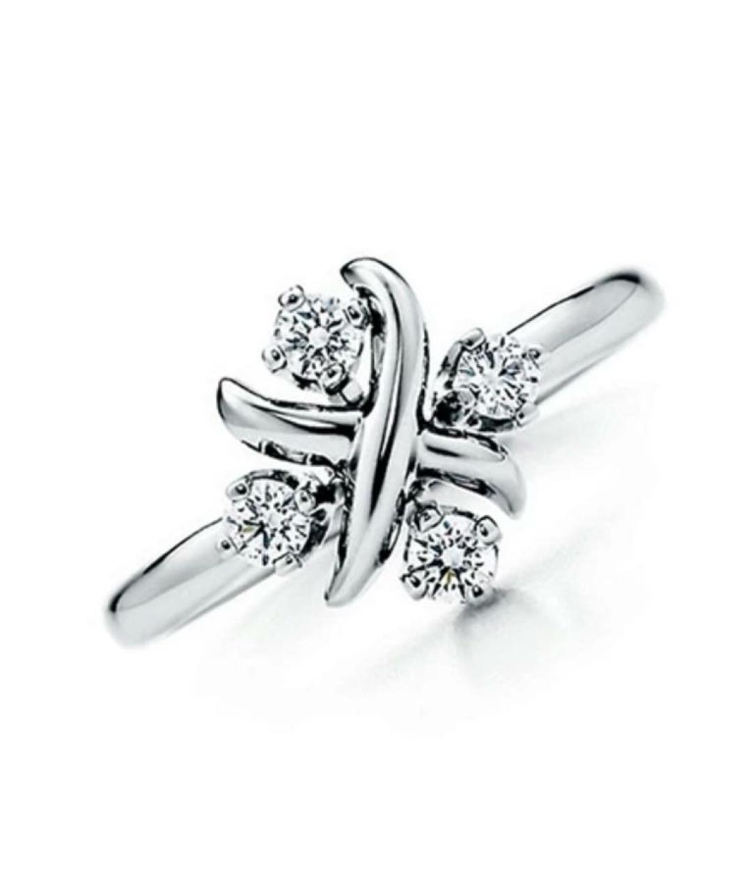 TIFFANY&CO Серебряное платиновое кольцо, фото 2