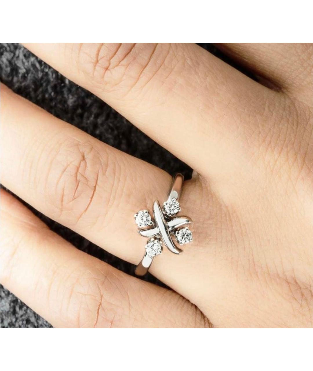 TIFFANY&CO Серебряное платиновое кольцо, фото 8