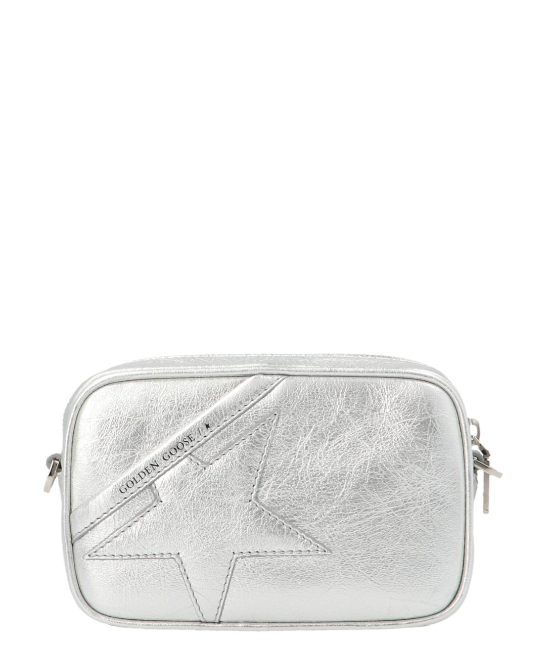 GOLDEN GOOSE DELUXE BRAND Серебряная кожаная сумка через плечо, фото 1
