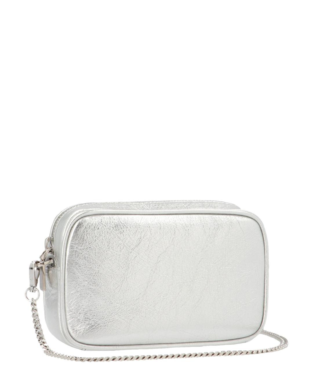 GOLDEN GOOSE DELUXE BRAND Серебряная кожаная сумка через плечо, фото 2