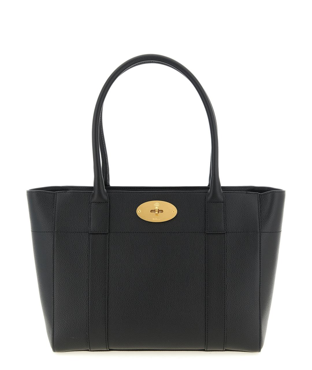 MULBERRY Черная кожаная сумка тоут, фото 1