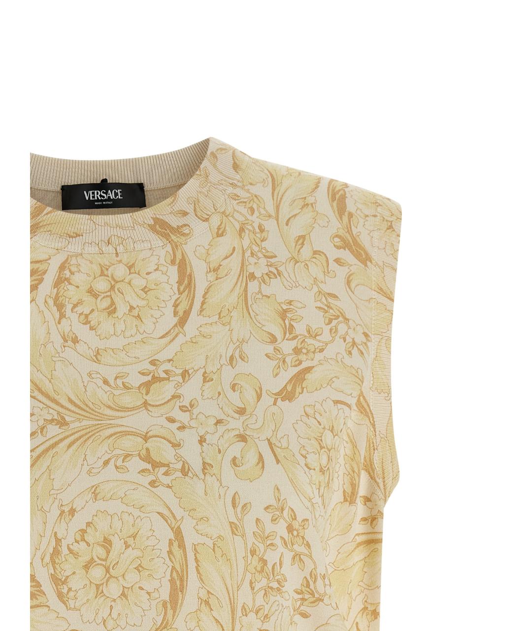 VERSACE Желтая шелковая жилетка, фото 3