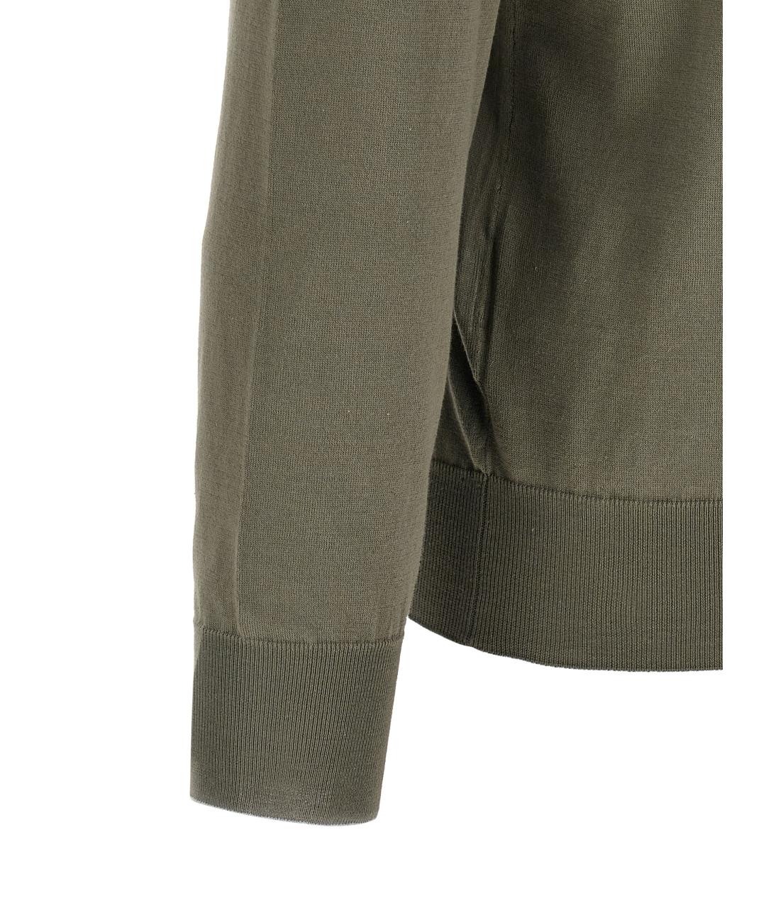 BRUNELLO CUCINELLI Зеленый хлопковый кардиган, фото 4