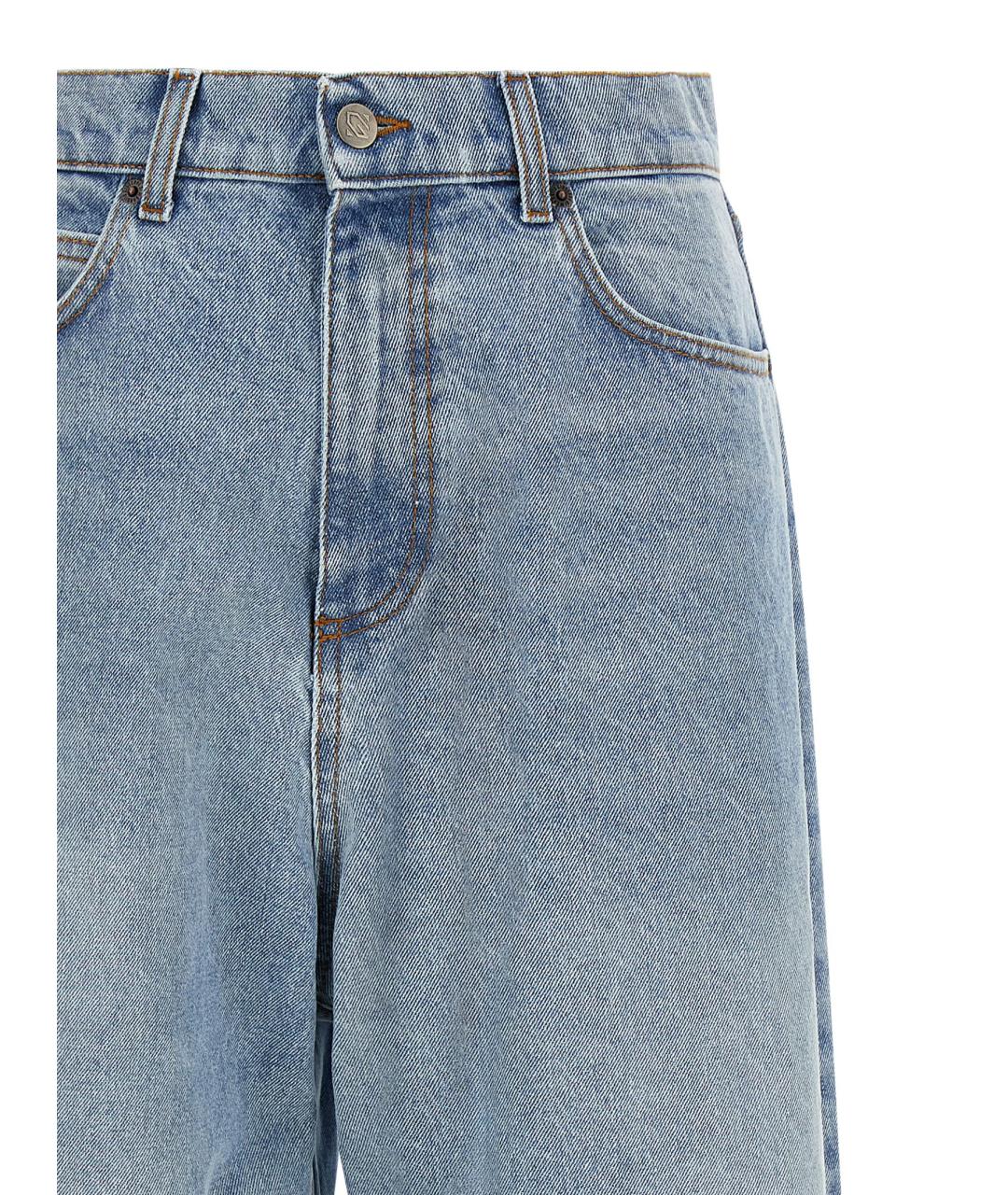 GIUSEPPE DI MORABITO Мульти хлопковые прямые джинсы, фото 4