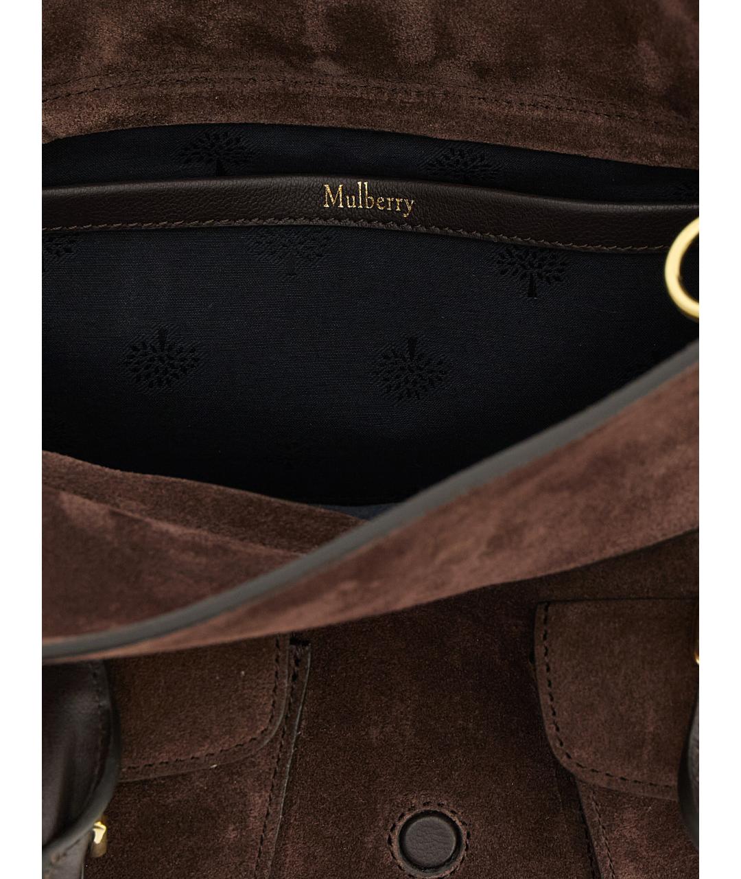 MULBERRY Коричневая замшевая сумка тоут, фото 4