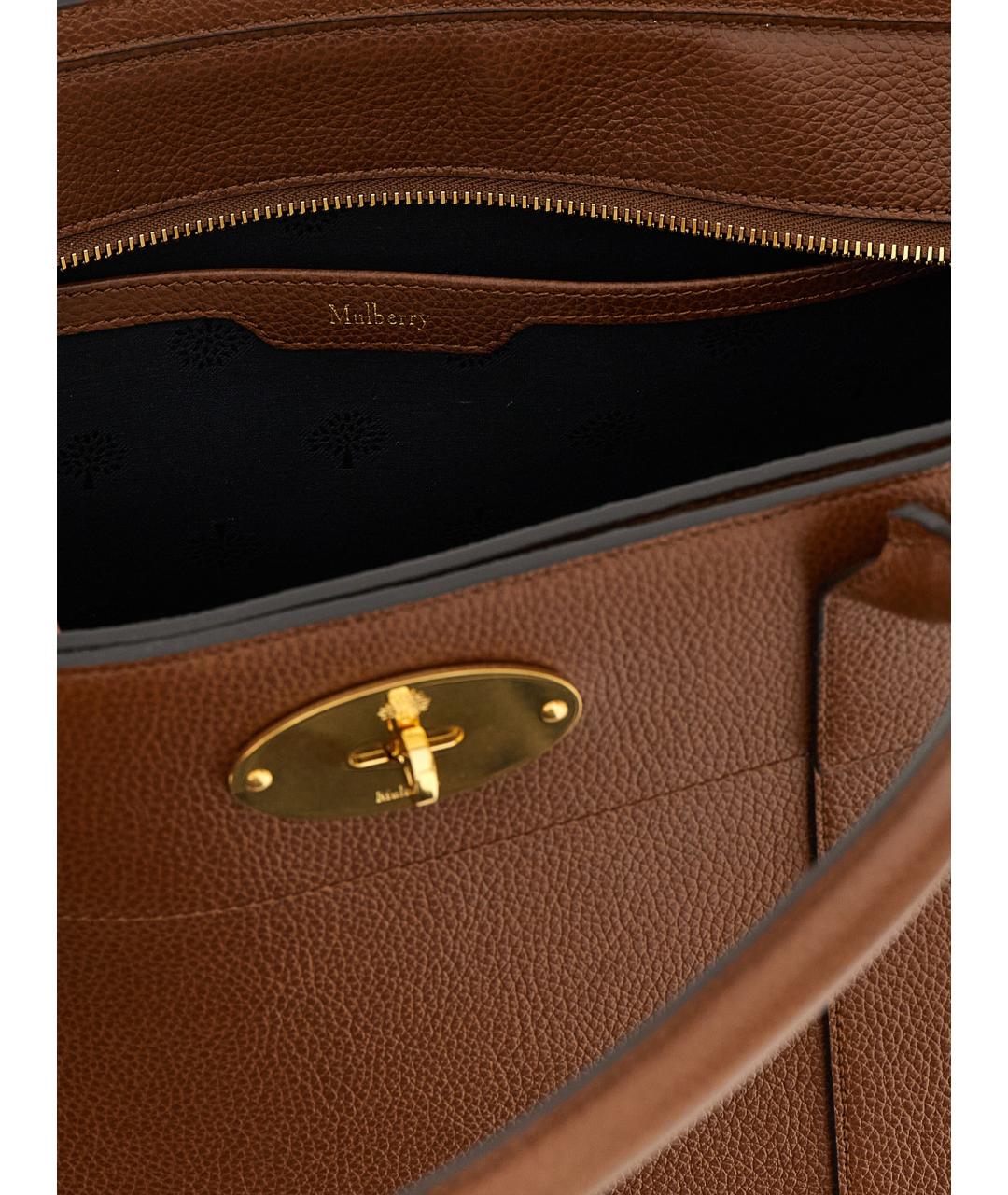 MULBERRY Коричневая кожаная сумка тоут, фото 4