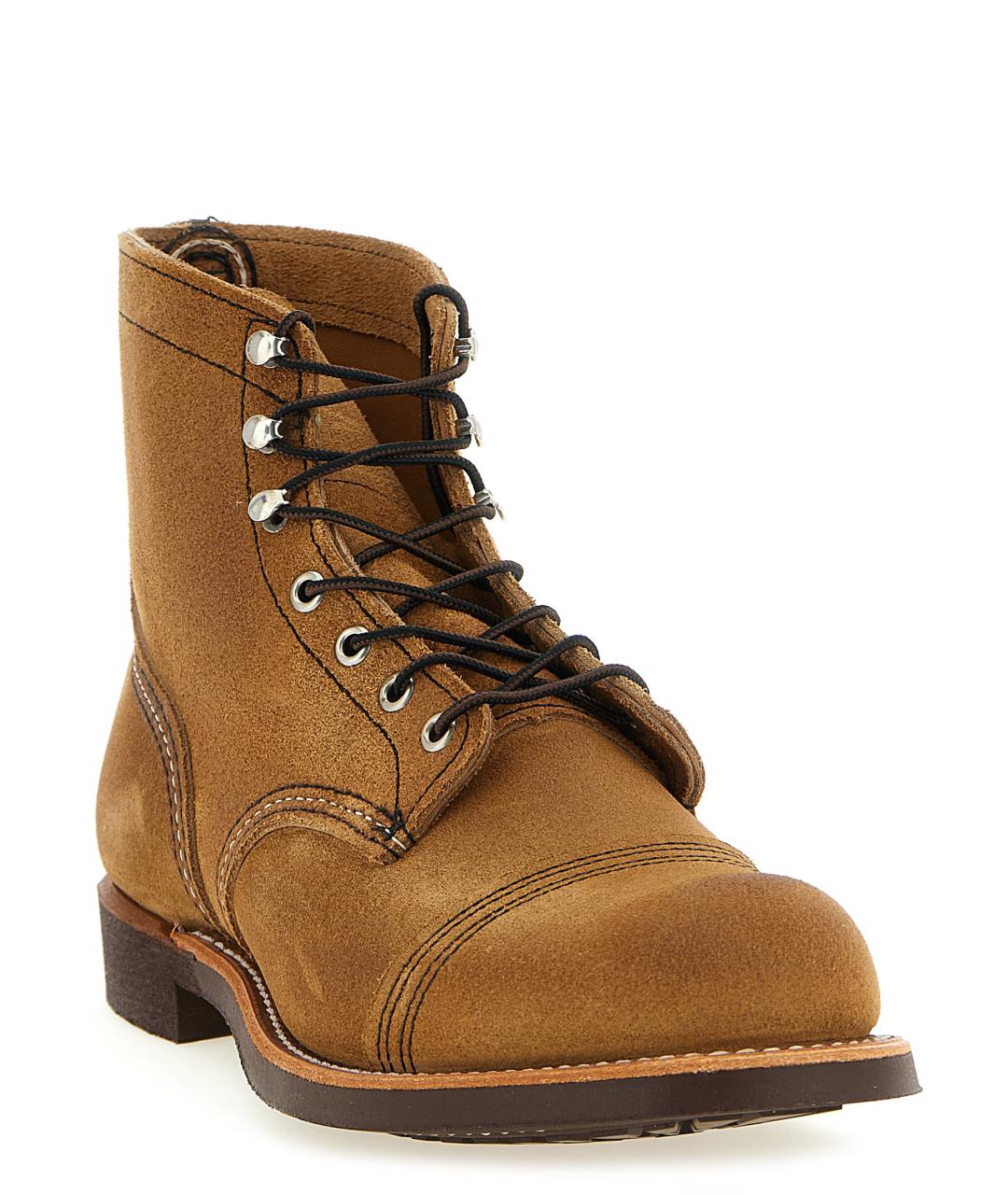 RED WING Коричневые кожаные высокие ботинки, фото 2