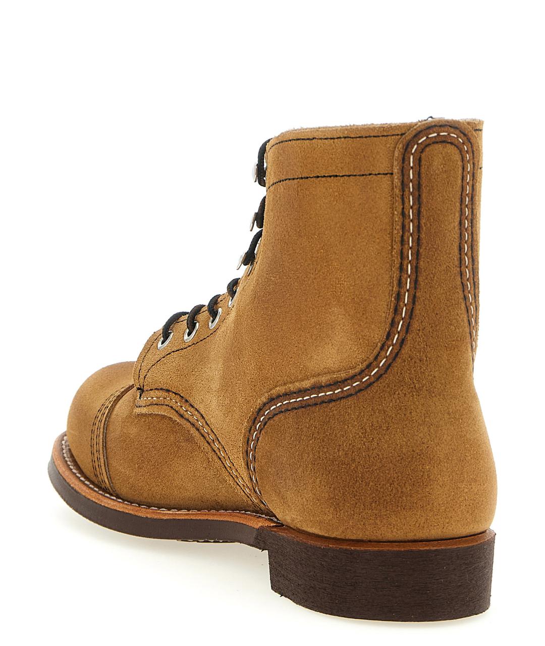 RED WING Коричневые кожаные высокие ботинки, фото 3