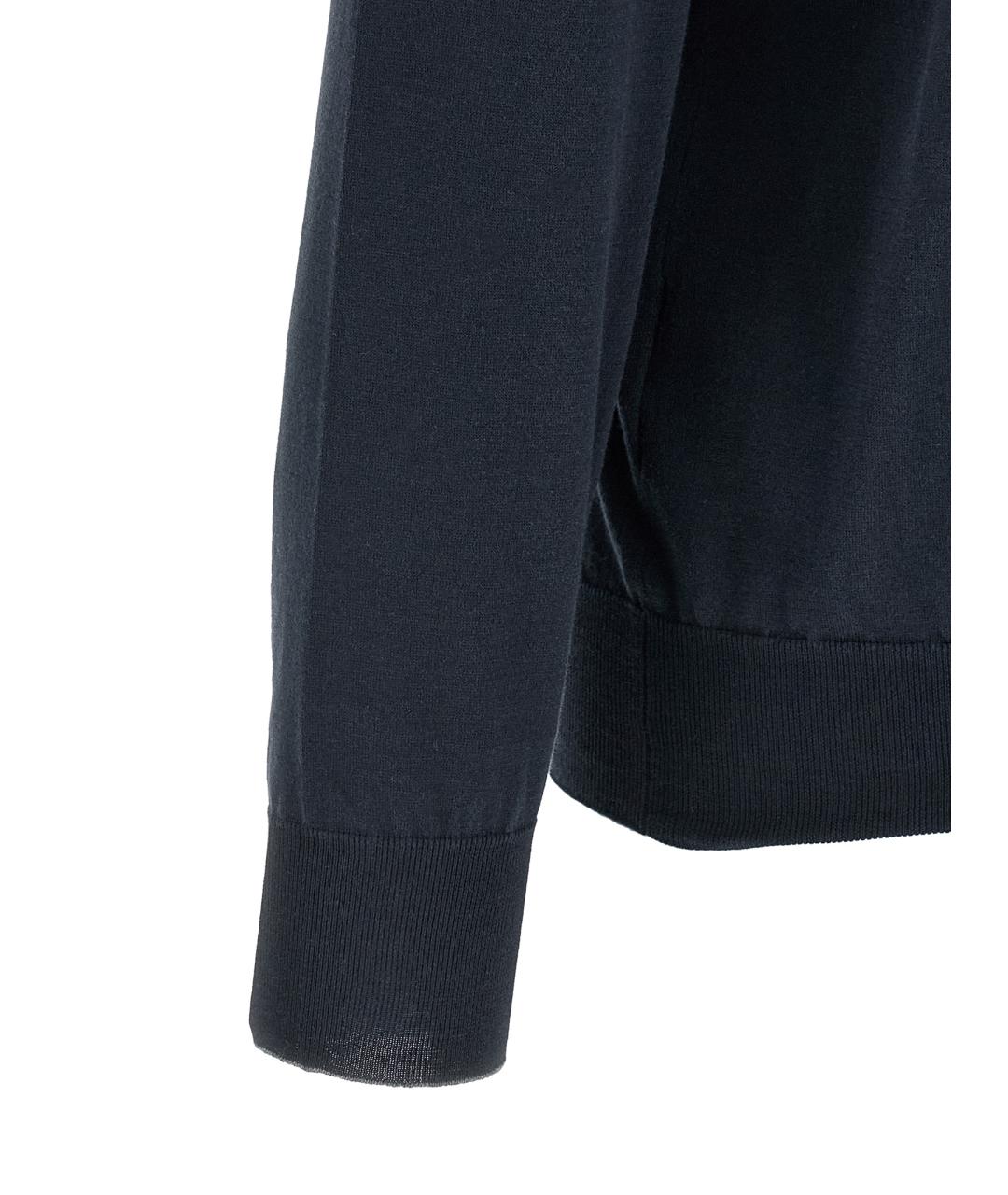 BRUNELLO CUCINELLI Темно-синий хлопковый кардиган, фото 4