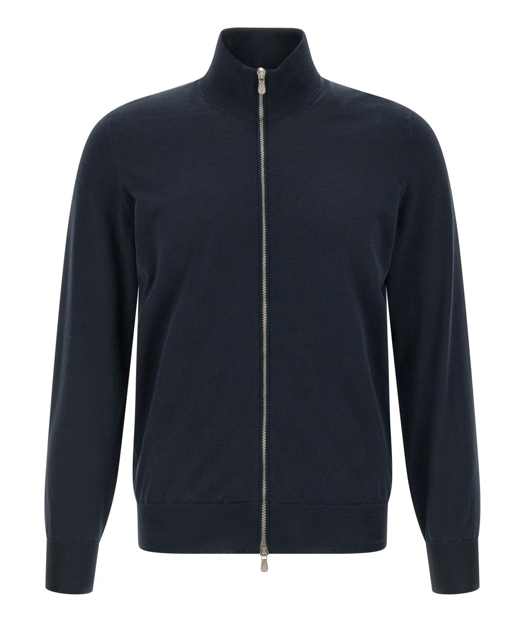 BRUNELLO CUCINELLI Темно-синий хлопковый кардиган, фото 1