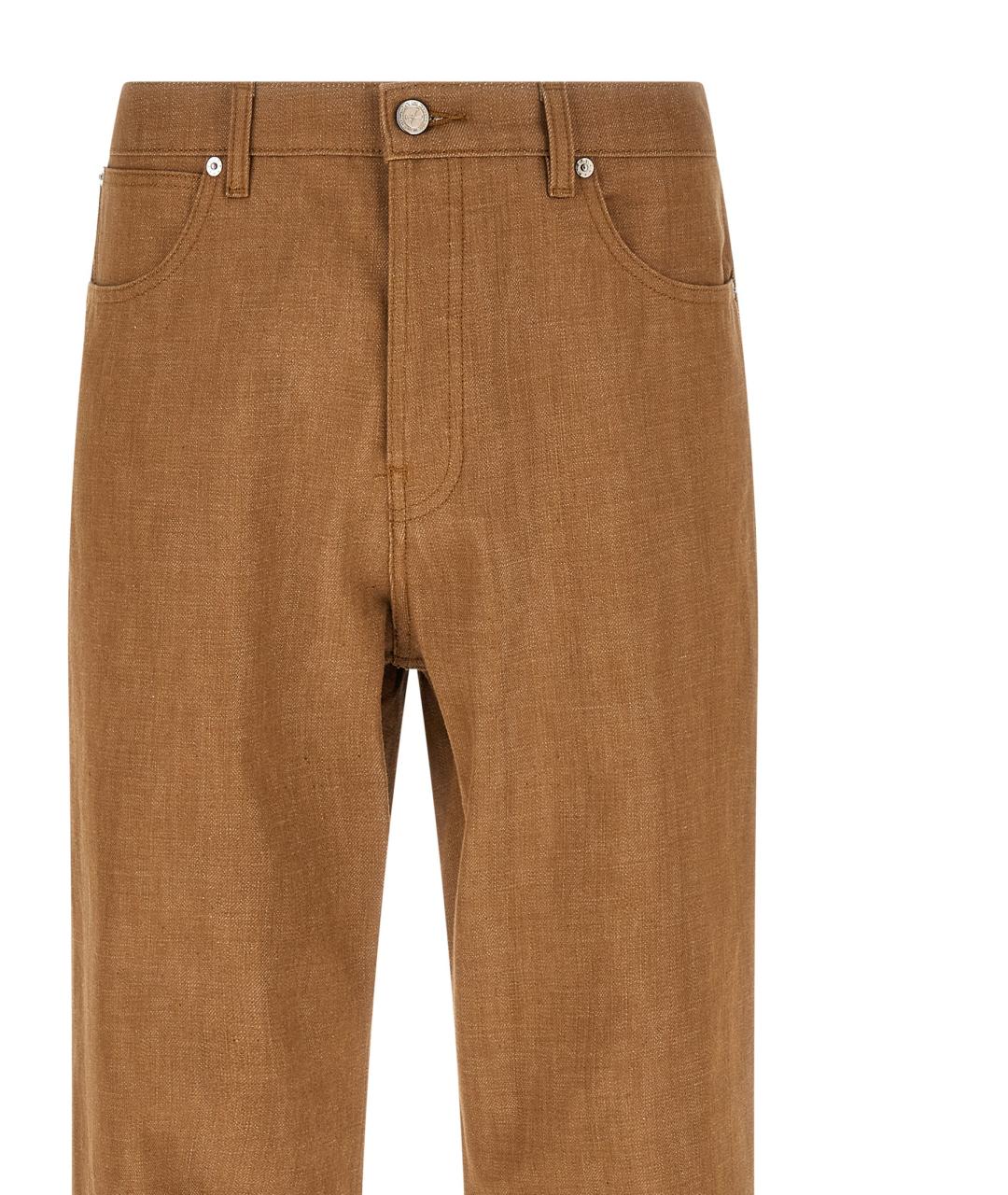 A.P.C. Коричневые хлопковые прямые джинсы, фото 3