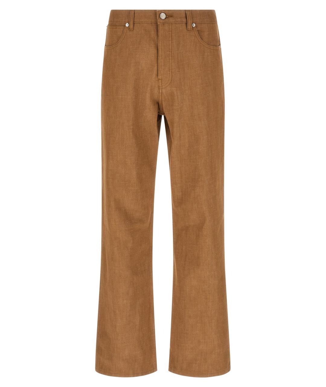 A.P.C. Коричневые хлопковые прямые джинсы, фото 1