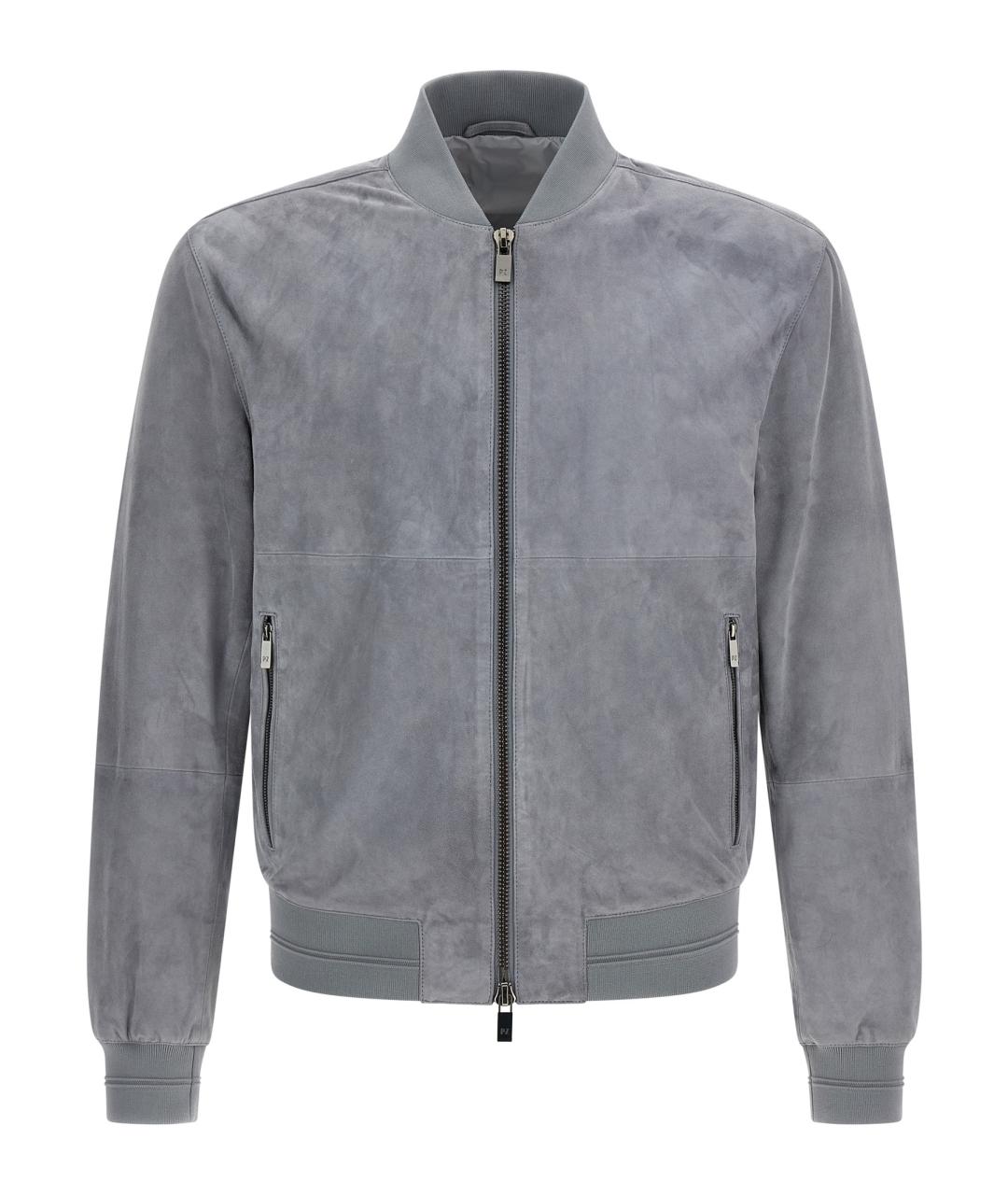 PAL ZILERI Серая замшевая куртка, фото 1