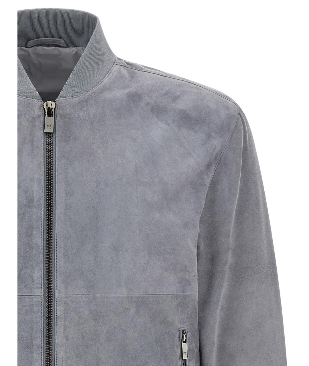 PAL ZILERI Серая замшевая куртка, фото 3