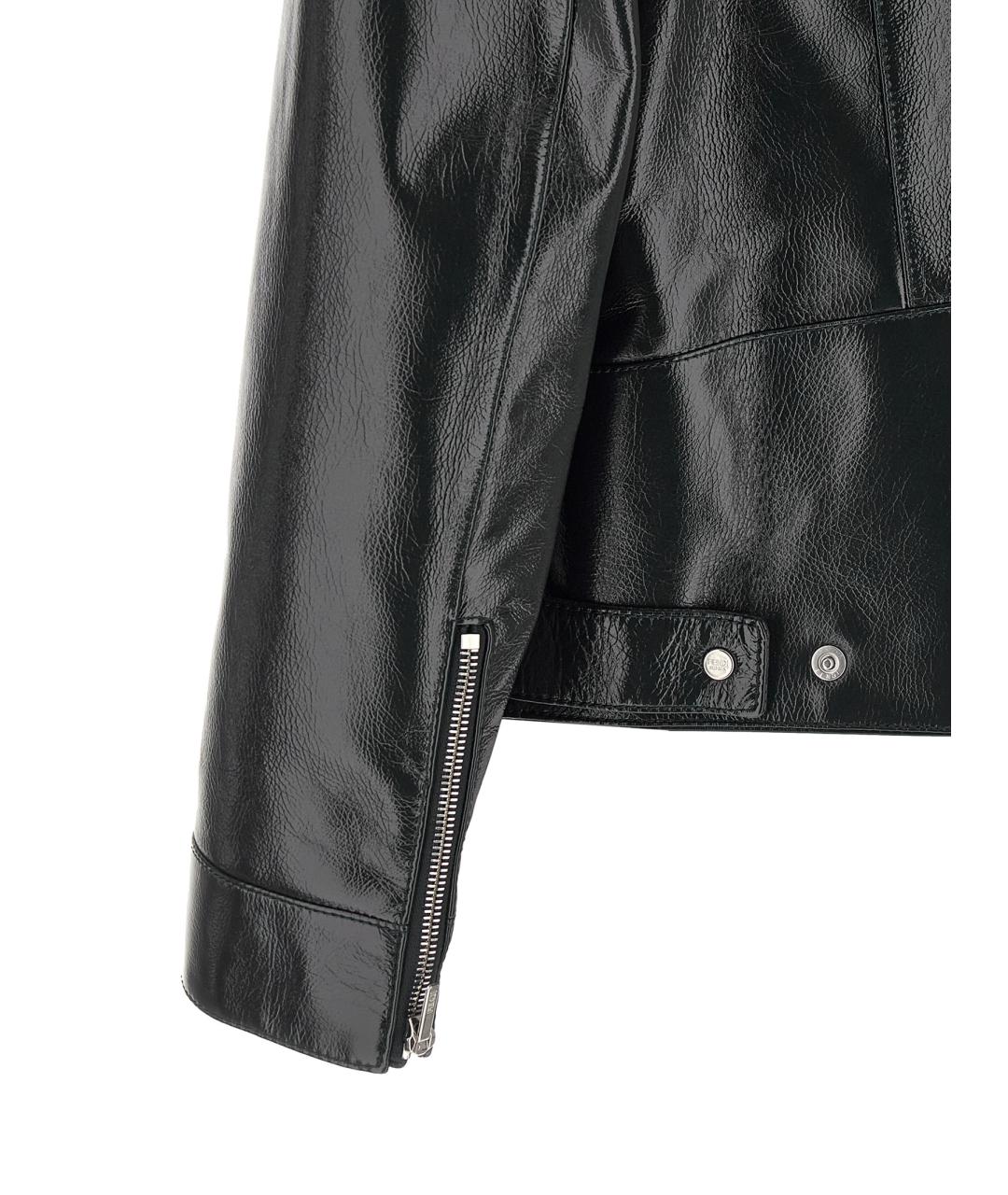 FENDI Синяя кожаная куртка, фото 4