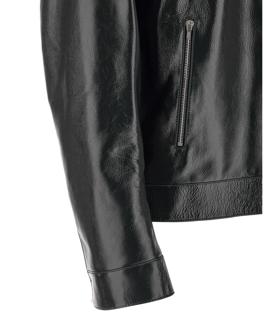 FENDI Синяя кожаная куртка, фото 5