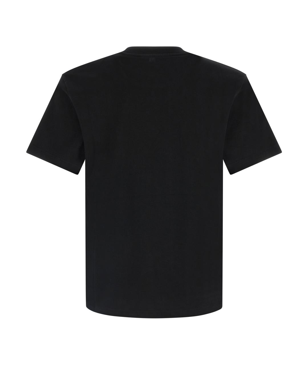 Ami Paris Черная хлопковая футболка, фото 2