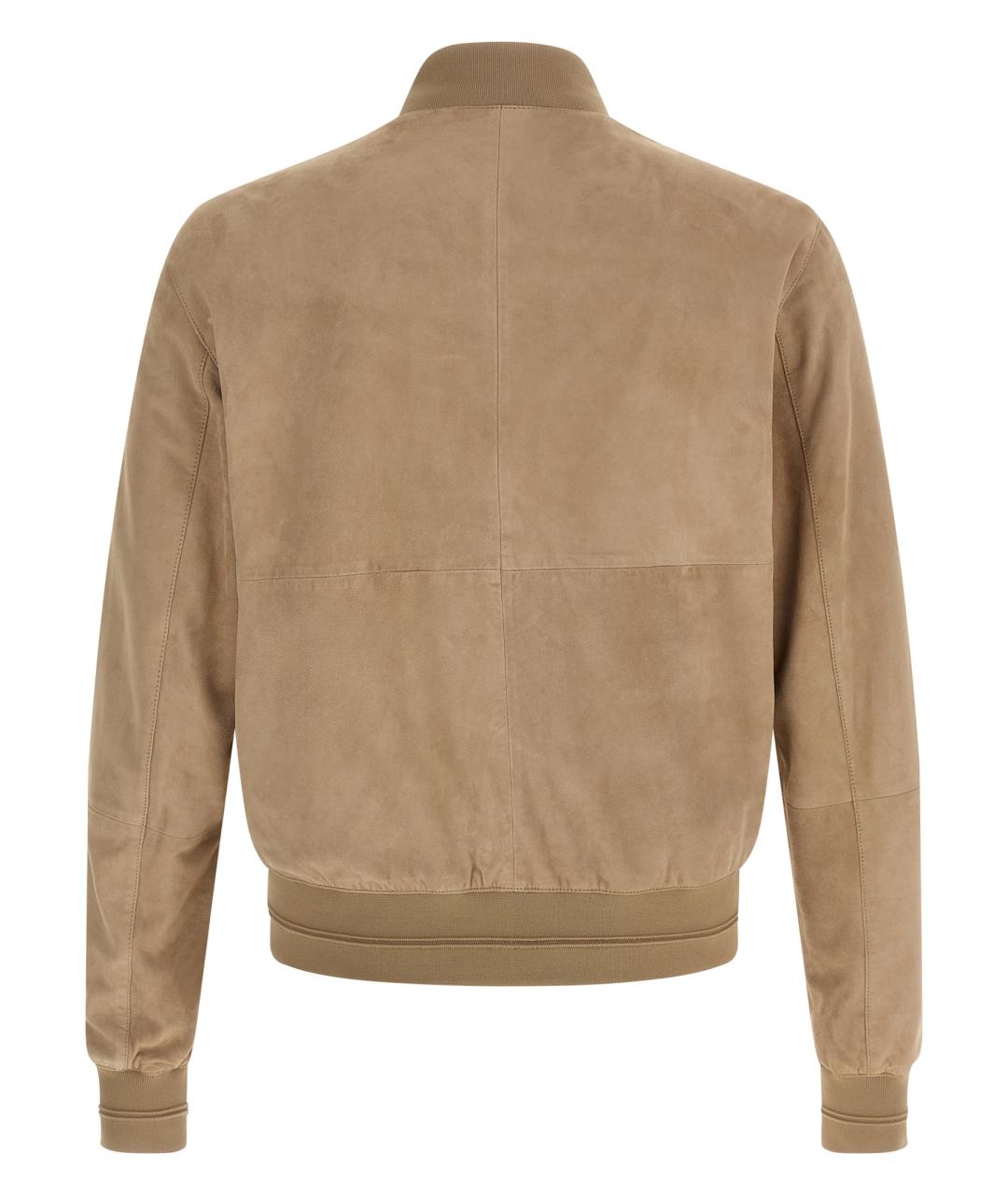 PAL ZILERI Бежевая замшевая куртка, фото 2