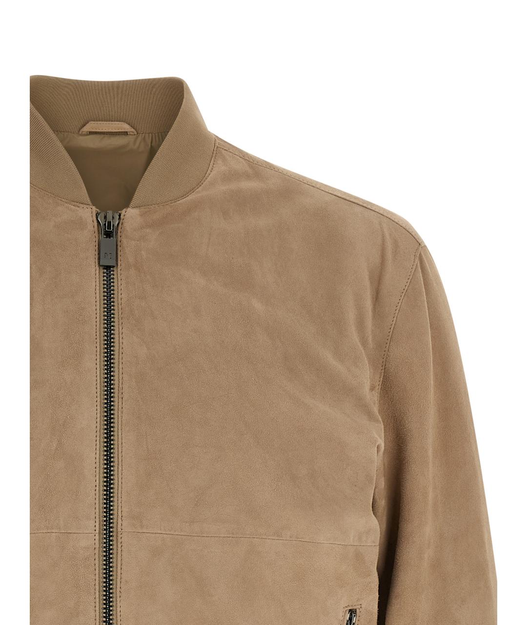 PAL ZILERI Бежевая замшевая куртка, фото 3