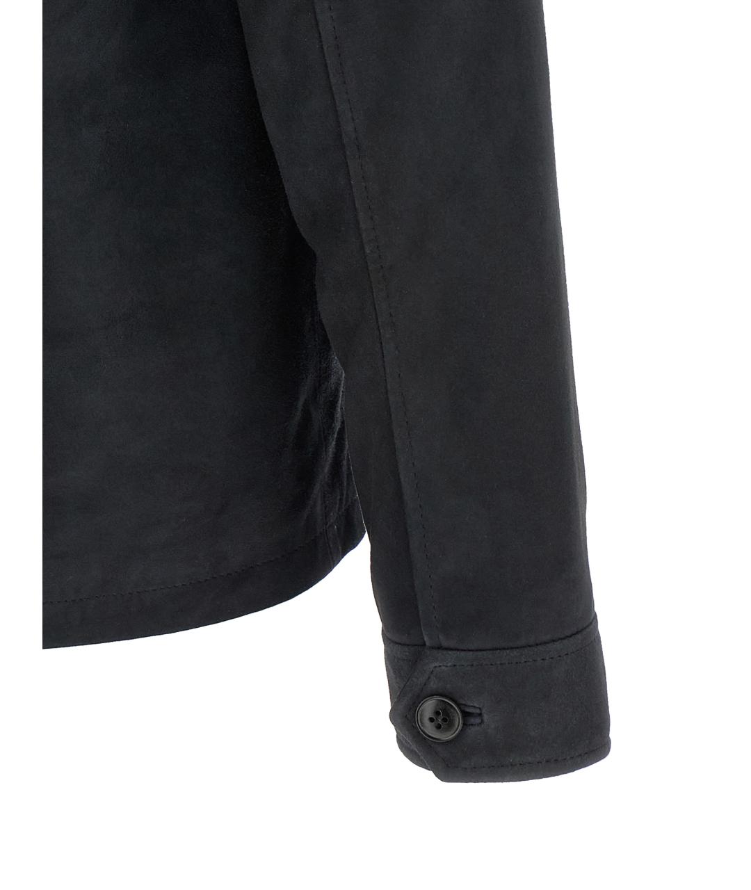 PAL ZILERI Темно-синяя замшевая куртка, фото 3