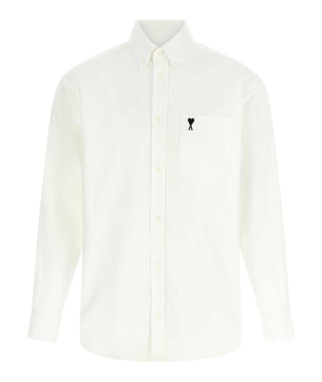 Ami Paris Белая хлопковая кэжуал рубашка, фото 1