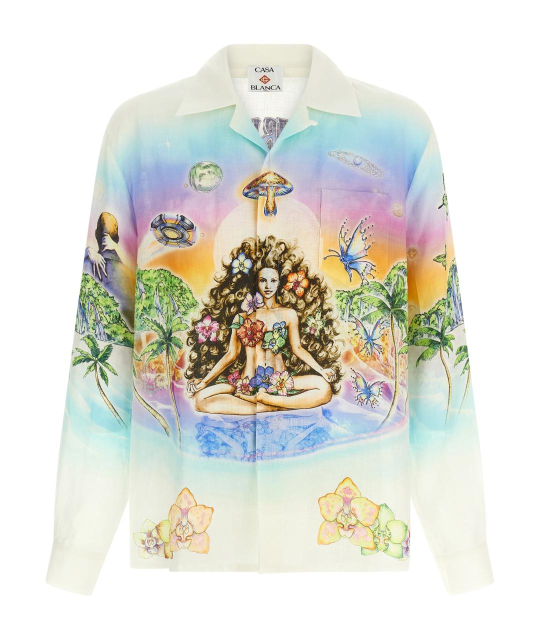 CASABLANCA Мульти льняная кэжуал рубашка, фото 1