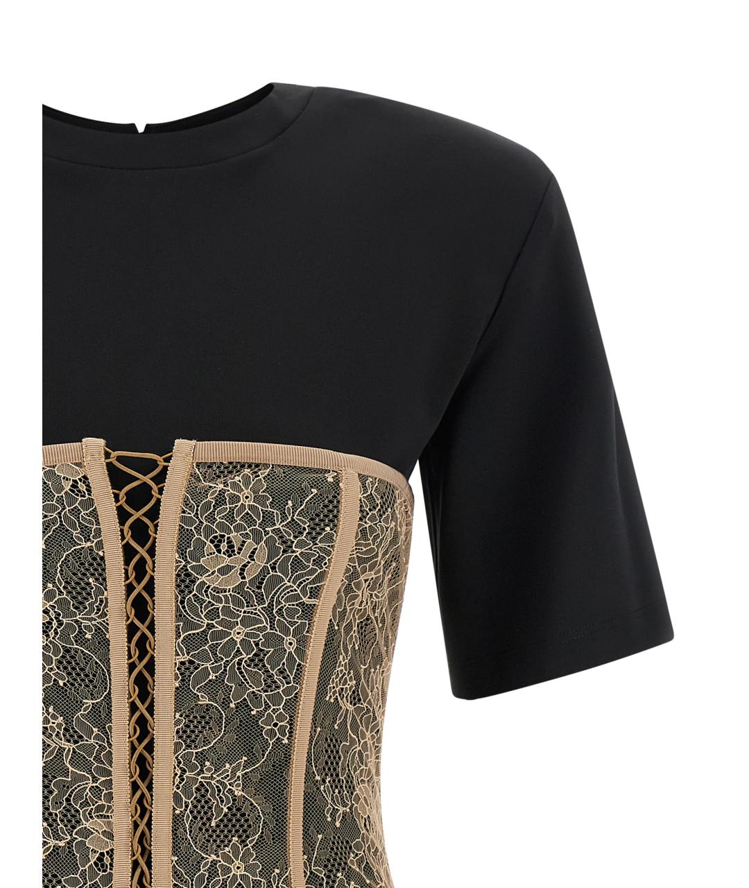 GIUSEPPE DI MORABITO Черная вискозная футболка, фото 3