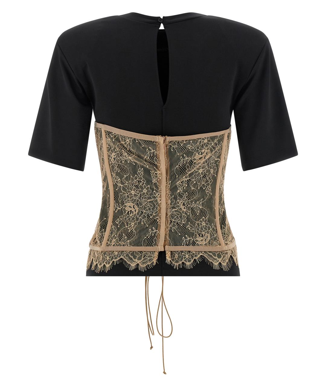 GIUSEPPE DI MORABITO Черная вискозная футболка, фото 2