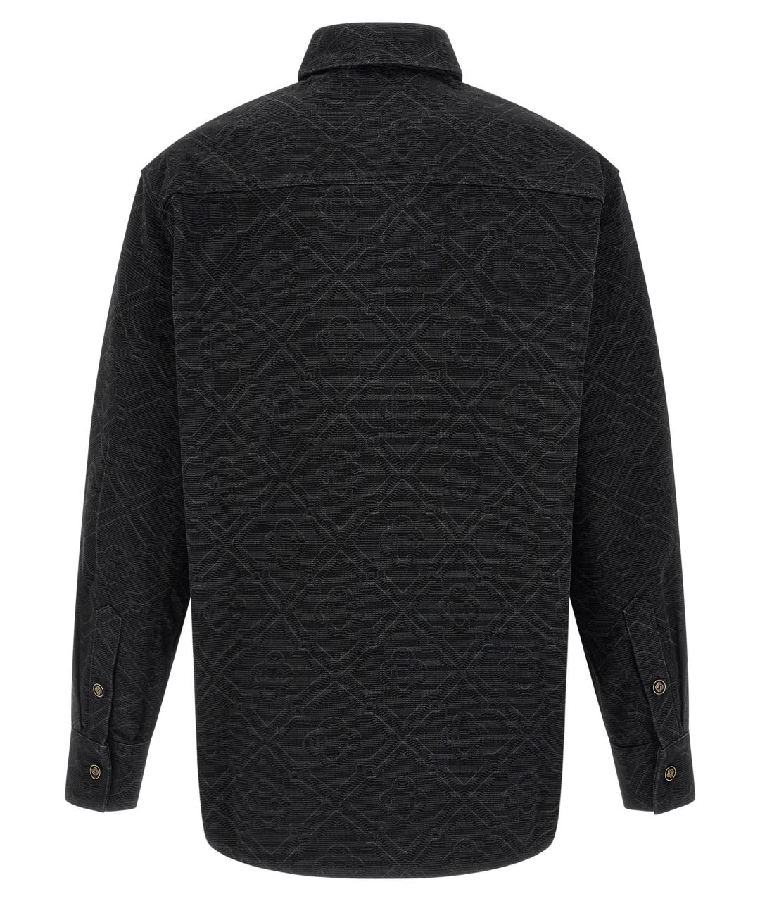 CASABLANCA Черная хлопковая кэжуал рубашка, фото 2