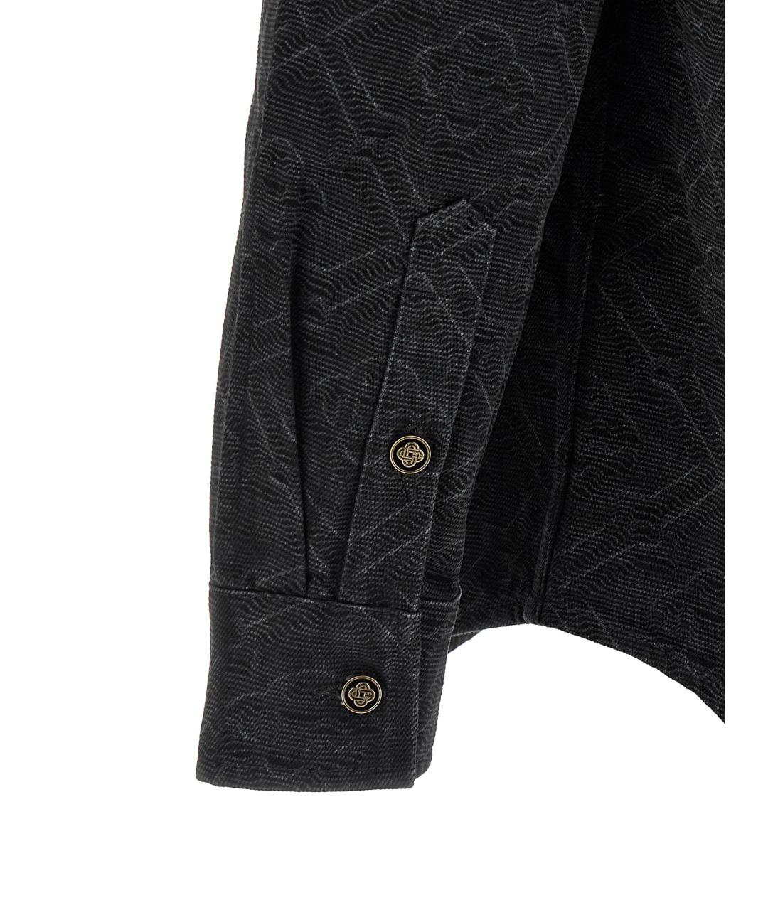 CASABLANCA Черная хлопковая кэжуал рубашка, фото 4