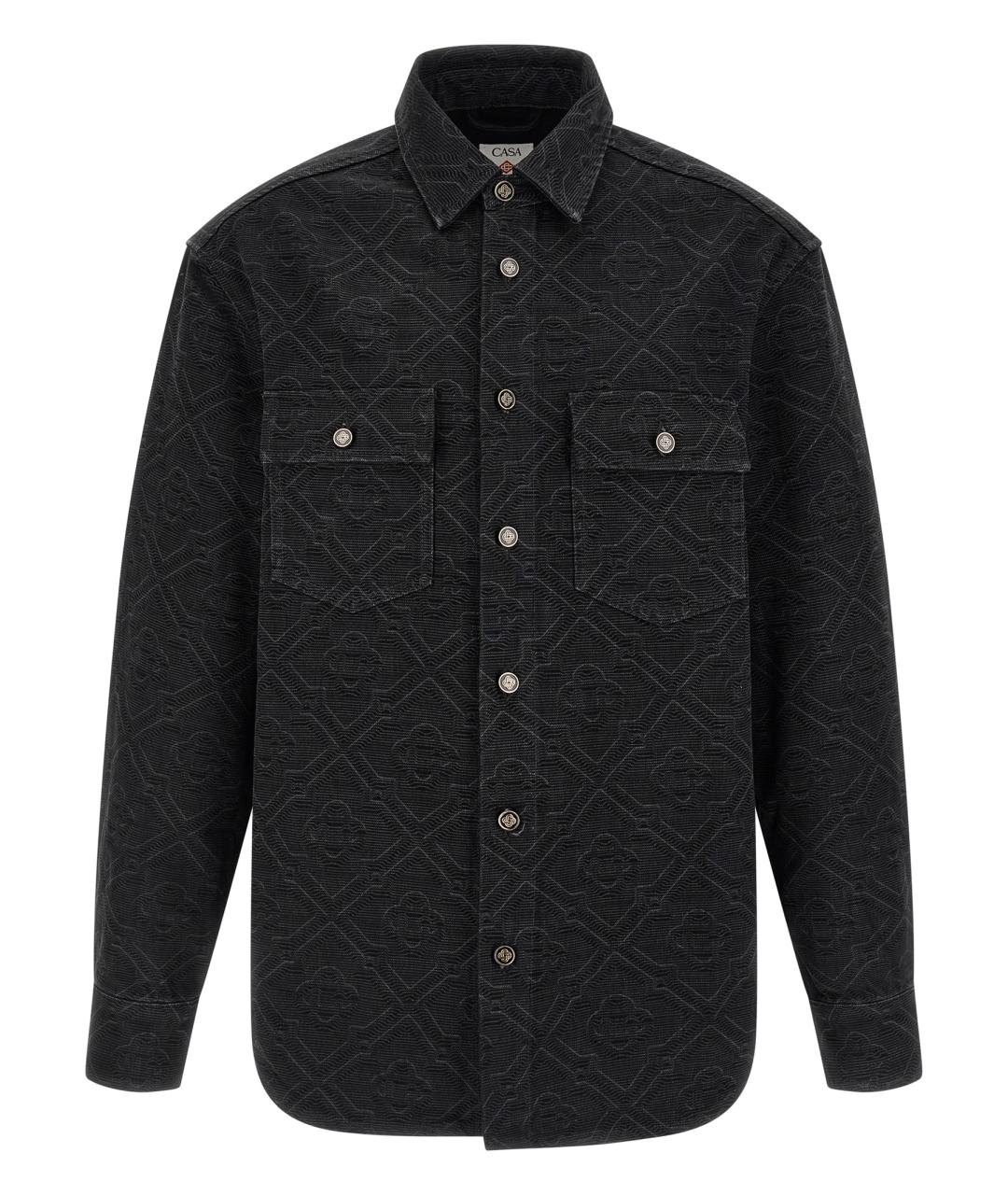 CASABLANCA Черная хлопковая кэжуал рубашка, фото 1