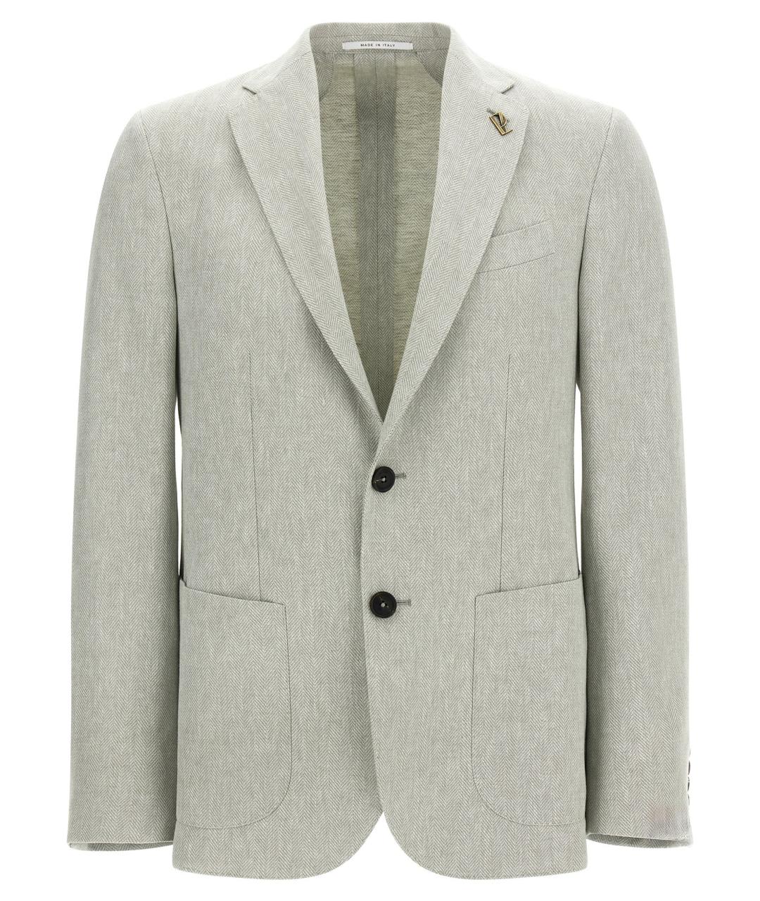 PAL ZILERI Зеленый льняной пиджак, фото 1