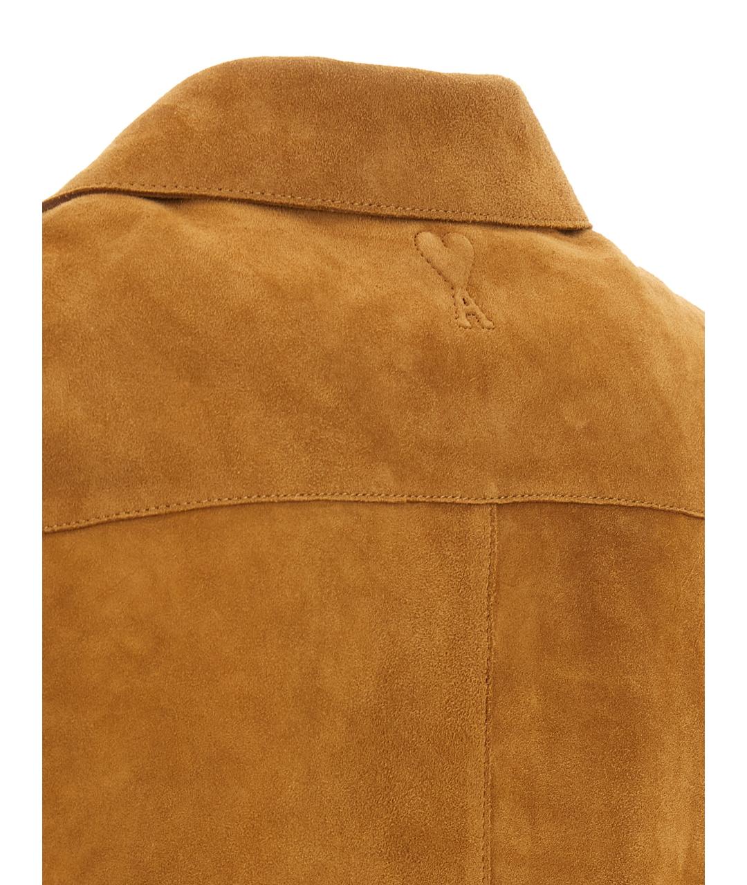 Ami Paris Коричневая замшевая куртка, фото 5