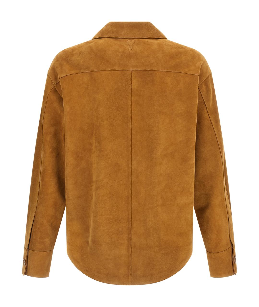 Ami Paris Коричневая замшевая куртка, фото 2