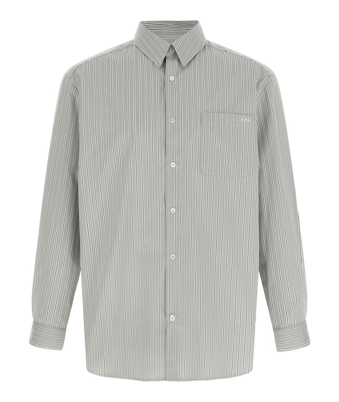 A.P.C. Серая хлопковая кэжуал рубашка, фото 1