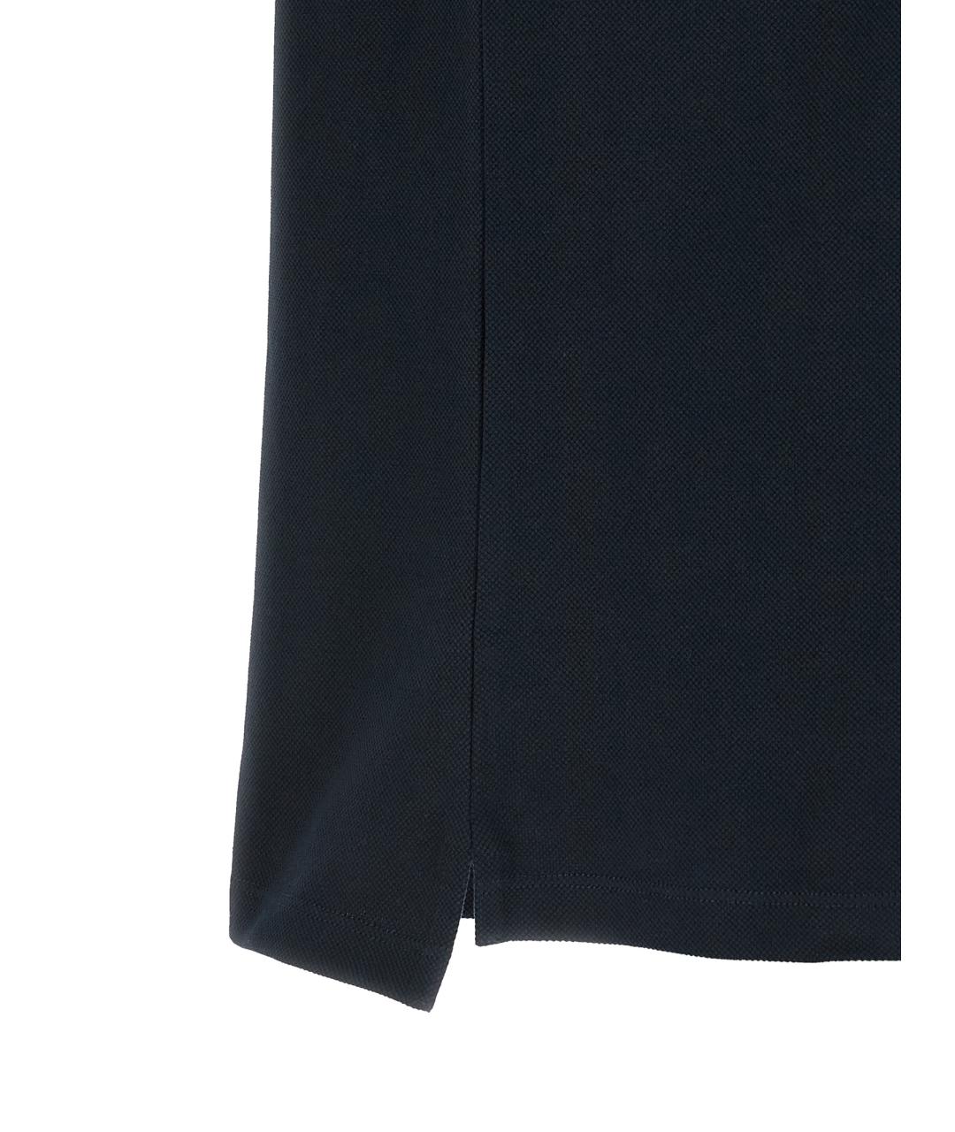 GUCCI Темно-синее хлопковое поло с коротким рукавом, фото 4