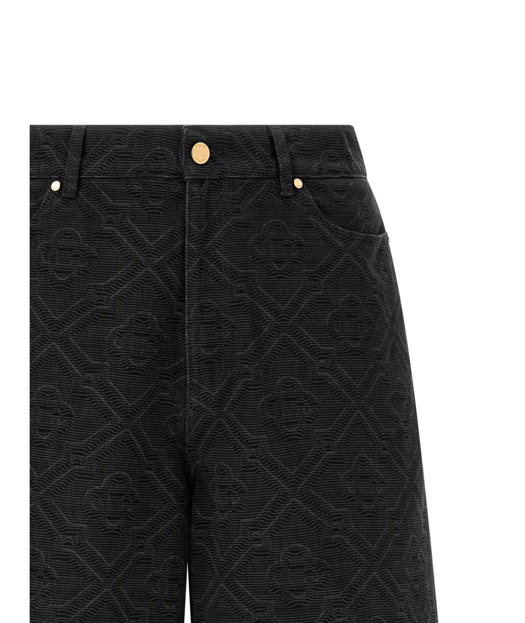 CASABLANCA Черные хлопковые шорты, фото 3