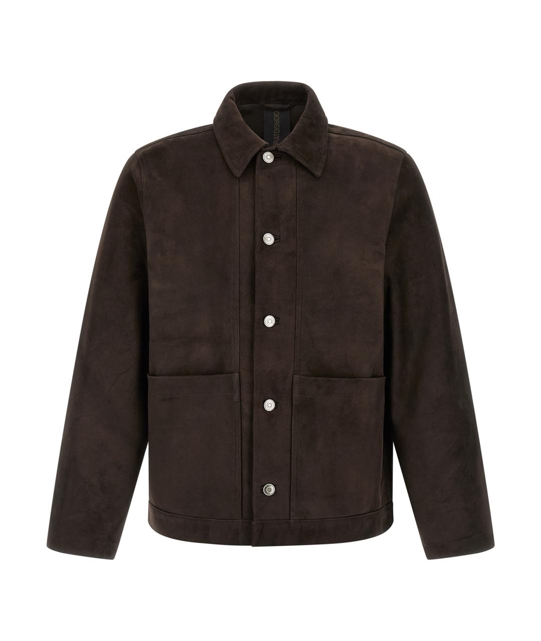 GIORGIO BRATO Коричневая замшевая куртка, фото 1