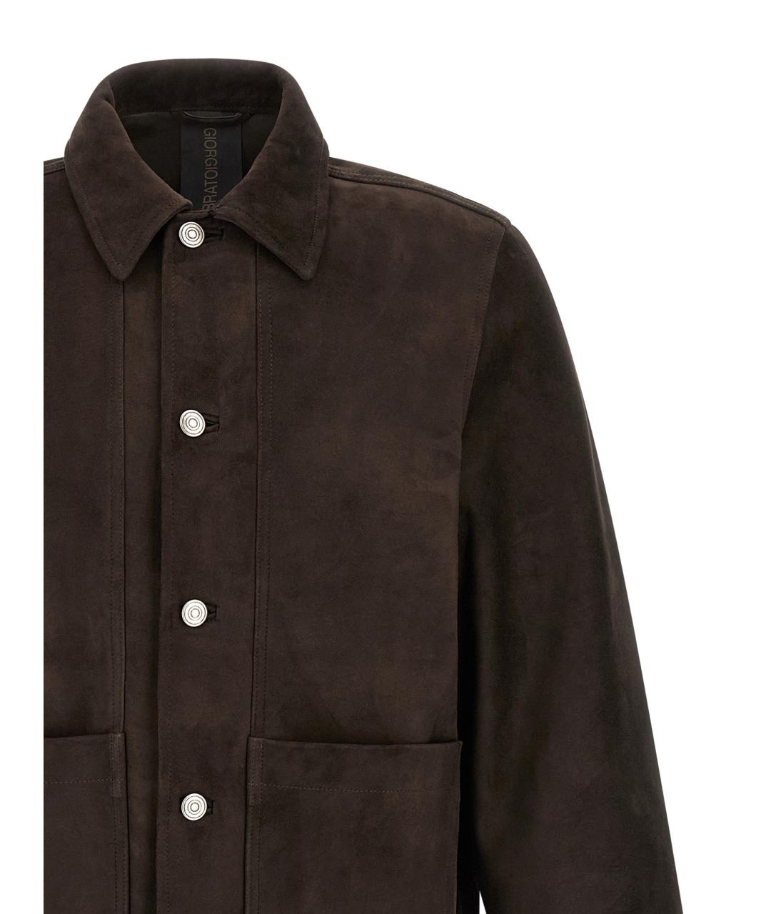 GIORGIO BRATO Коричневая замшевая куртка, фото 3