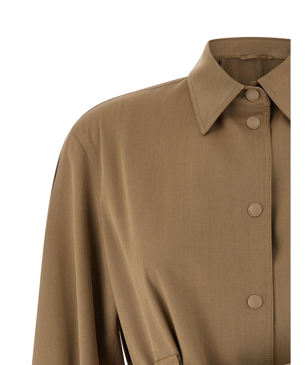 MAX MARA Бежевая шерстяная рубашка, фото 3