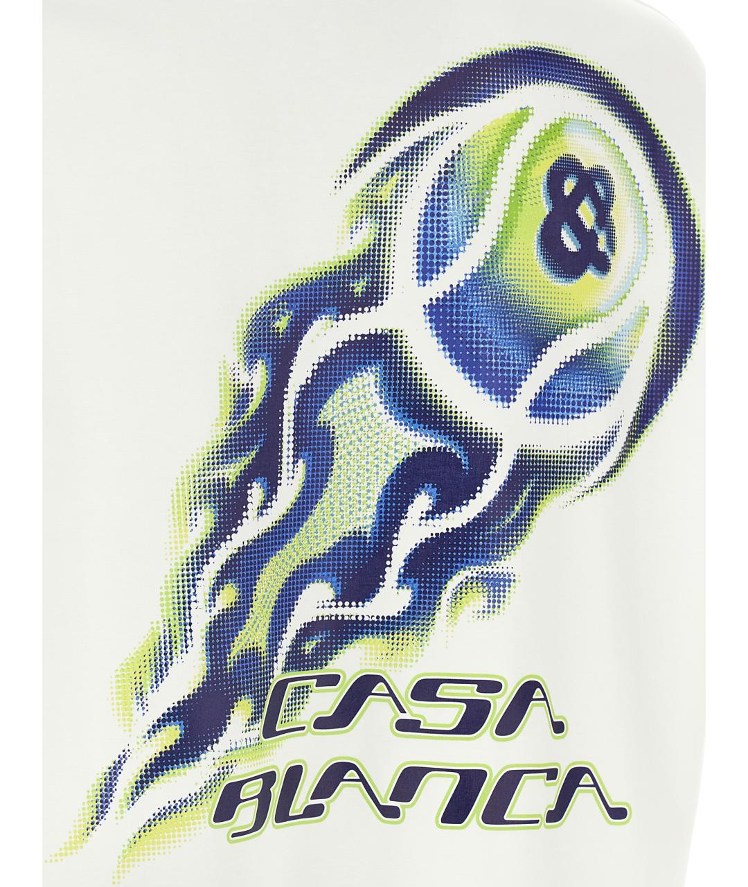 CASABLANCA Белая хлопковая футболка, фото 4