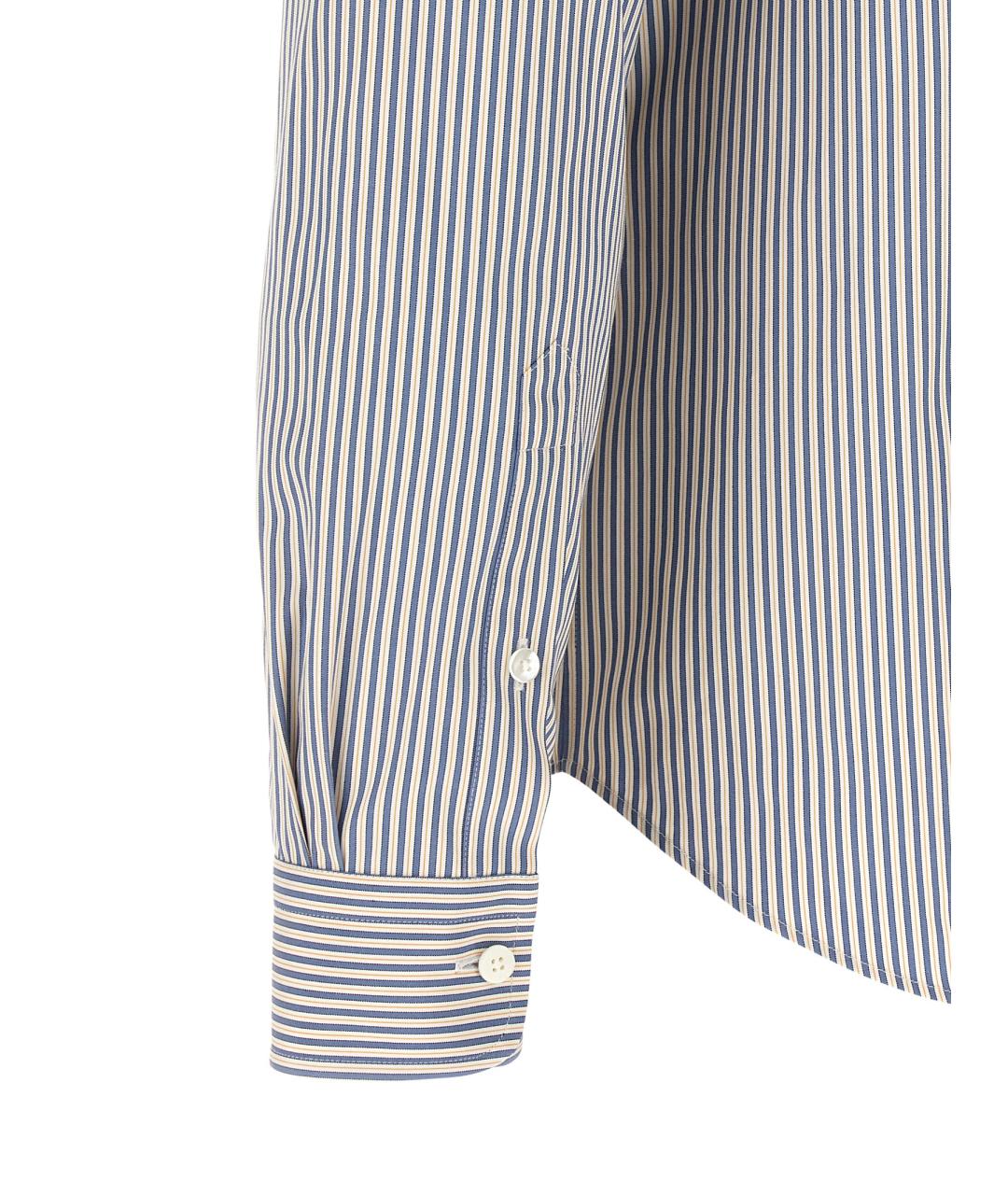 FENDI Синяя хлопковая кэжуал рубашка, фото 4