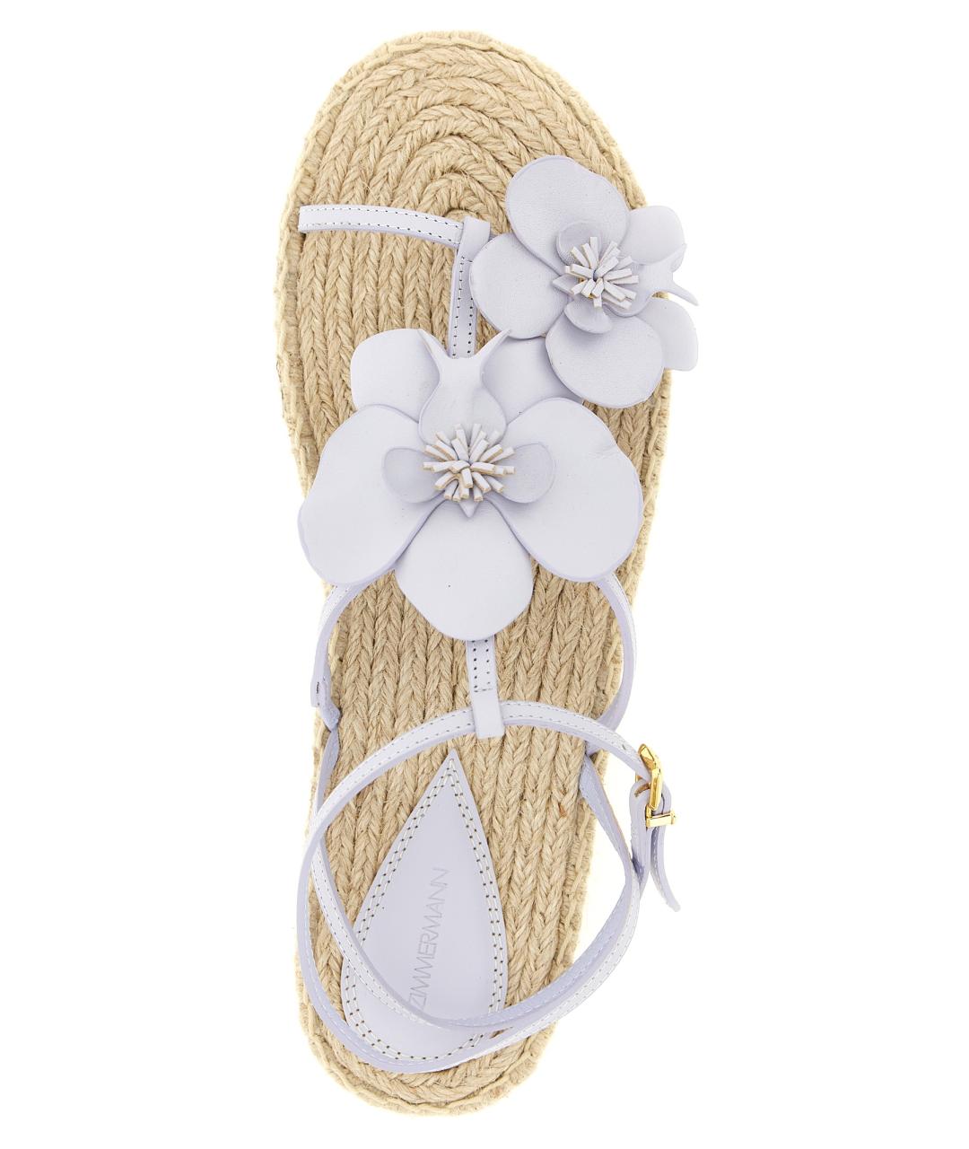 ZIMMERMANN Фиолетовые кожаные сандалии, фото 5