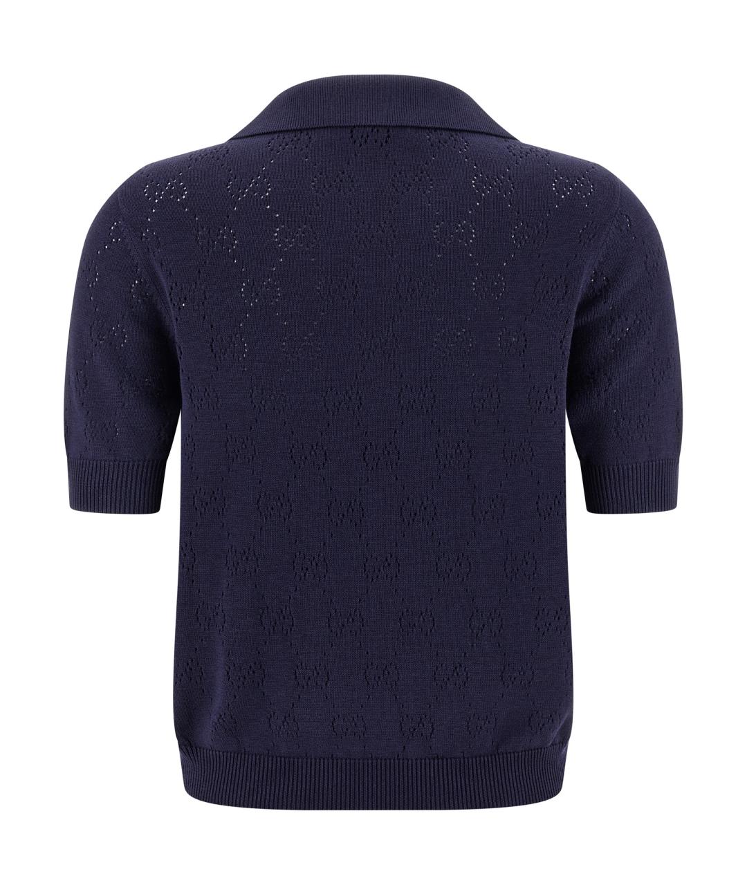 GUCCI Синий шелковый джемпер / свитер, фото 2