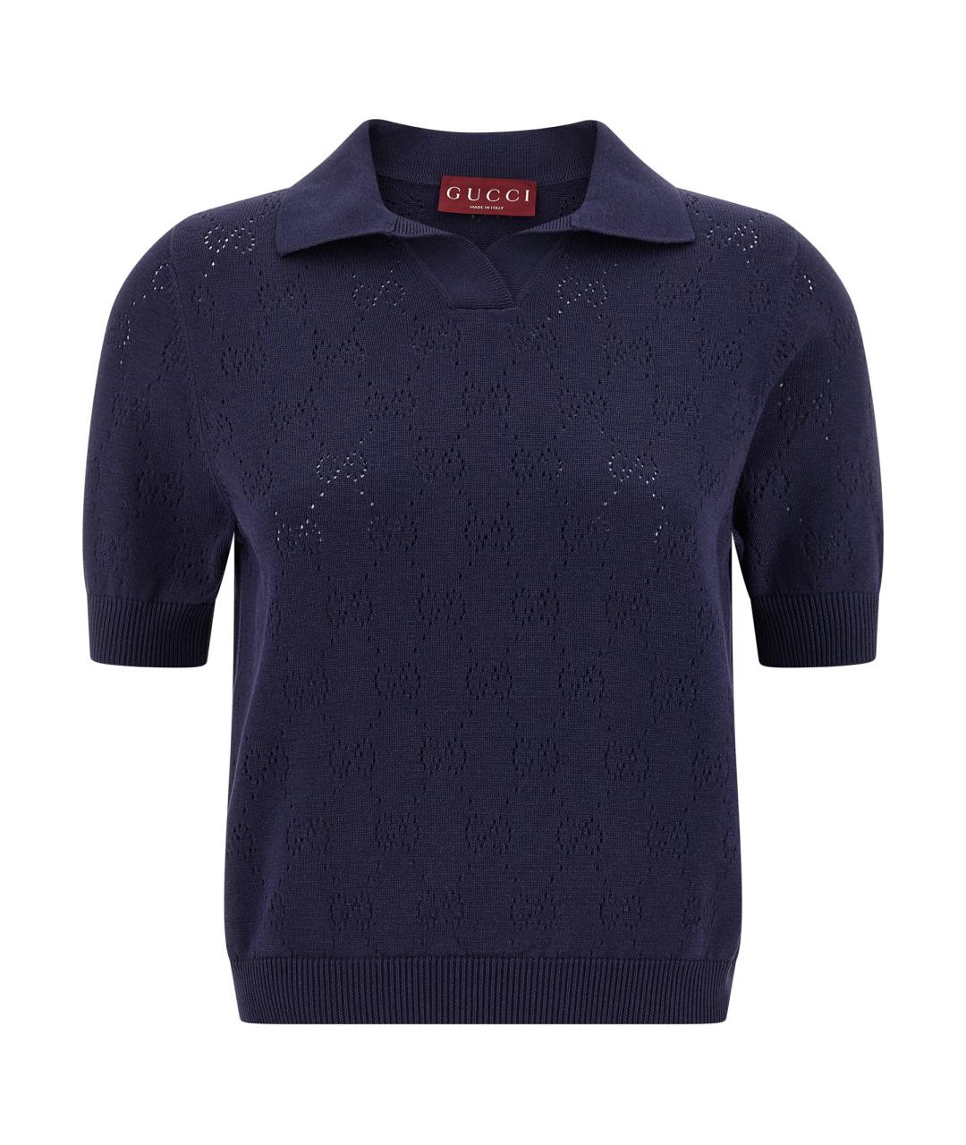 GUCCI Синий шелковый джемпер / свитер, фото 1