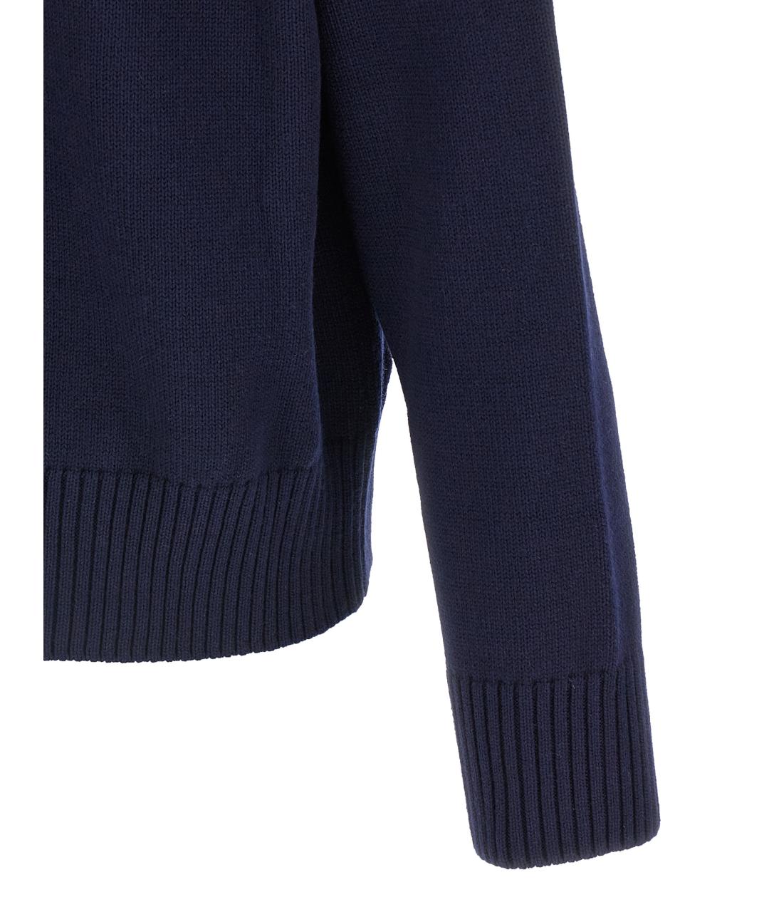 Ami Paris Синий шерстяной кардиган, фото 4