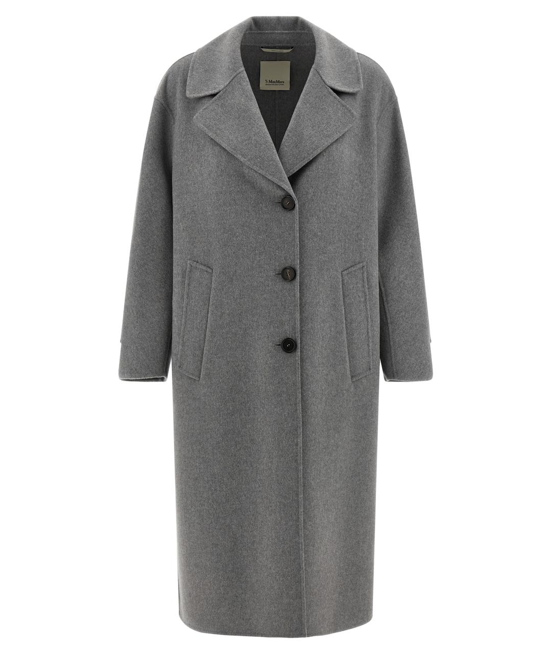 'S MAX MARA Серое шерстяное пальто, фото 1