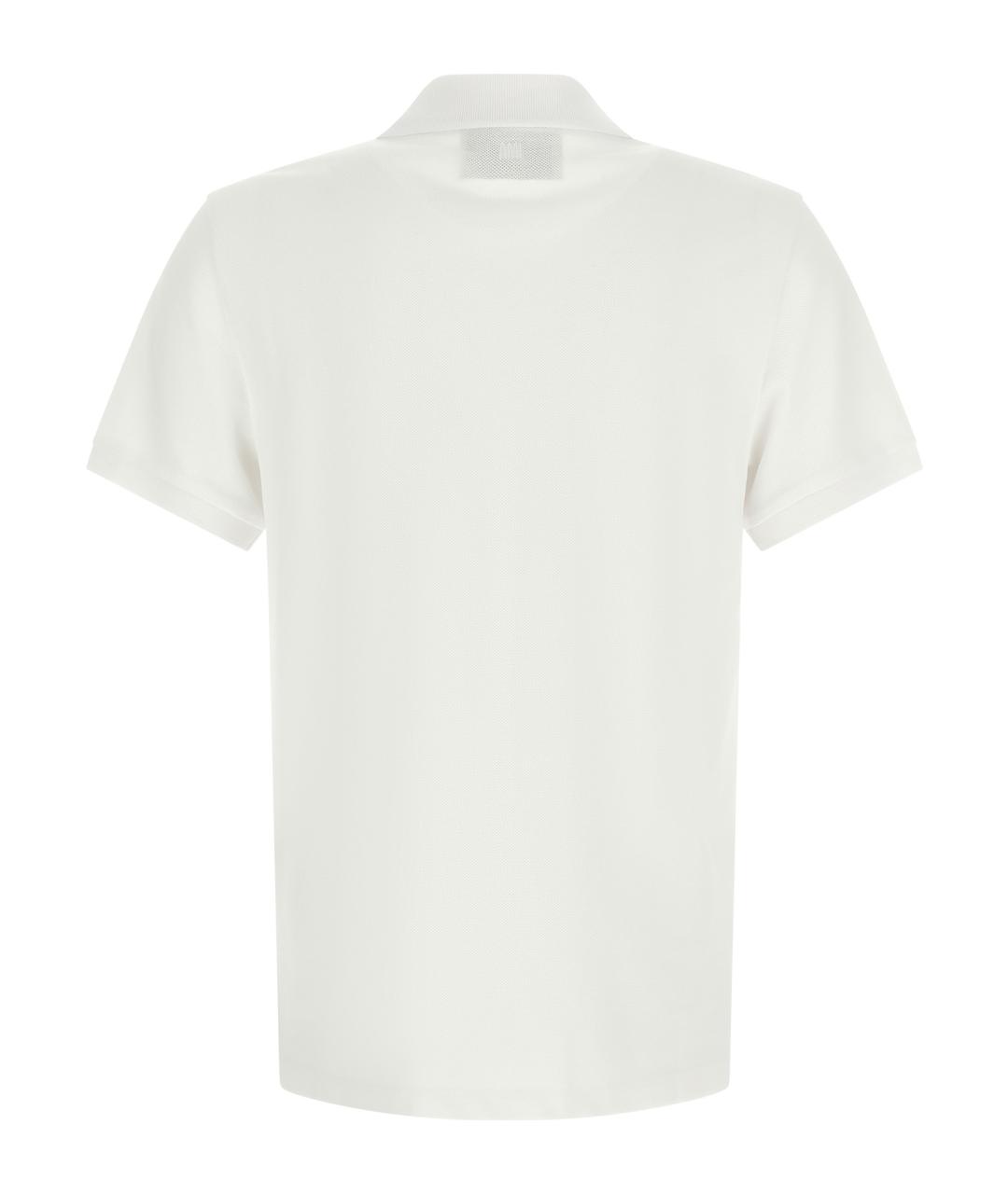 Ami Paris Белое хлопковое поло с коротким рукавом, фото 2